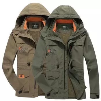 Мужская весенне-осенняя новая уличная повседневная однослойная куртка молодежная тонкая водонепроницаемая и ветрозащитная куртка M