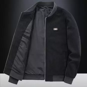 Мужская весенне-осенняя однотонная свободная бейсбольная форма, молодежная повседневная вельветовая куртка 5XL