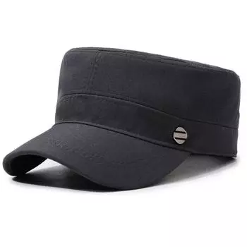 Мужская весенне-осенняя плоская шляпа для отдыха на природе, шляпа от солнца для людей среднего и пожилого возраста серый