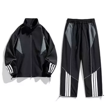 Мужская весенне-осенняя повседневная водонепроницаемая куртка, спортивный комплект из двух предметов M слоновая кость