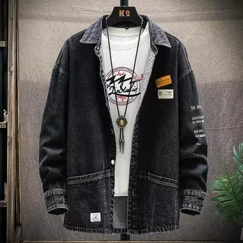 Мужская весенне-осенняя простая джинсовая куртка, мужская повседневная свободная мужская куртка, пальто