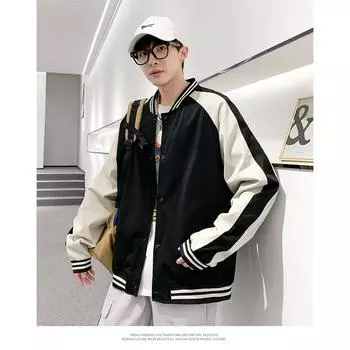 Мужская весенне-осенняя свободная повседневная модная куртка для подростков и студентов S