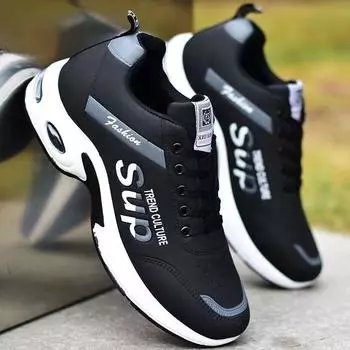 Мужская весенне-осенняя удобная и дышащая повседневная спортивная обувь на мягкой подошве 44 белый