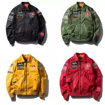 Мужская весенне-осенняя уличная куртка-стойка с воротником-стойкой, мужская свободная верхняя одежда XXL армия зеленый