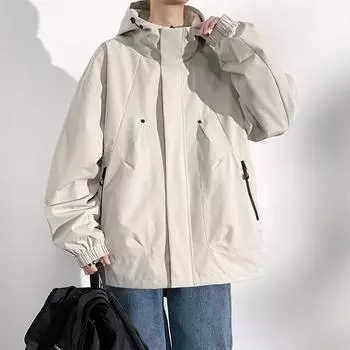 Мужская весенняя куртка больших размеров с капюшоном, ветрозащитная водонепроницаемая спортивная куртка для активного отдыха 2XL