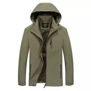 Мужская весенняя новая куртка мужская молодежная свободная повседневная куртка большого размера с капюшоном ветровка M