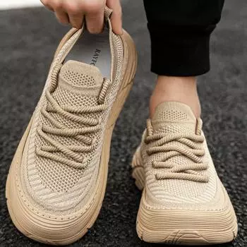 Мужская весенняя новая повседневная универсальная сетчатая повседневная обувь мужская легкая дышащая нескользящая спортивная обувь мужская шнурованная прогулочная обувь 39