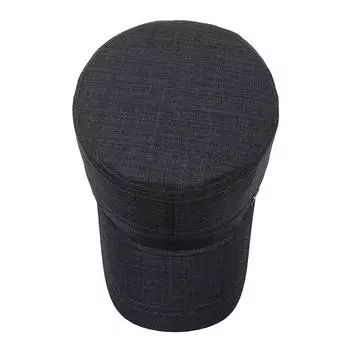 Мужская весенняя новая шляпа с плоским верхом для пожилых людей, простая и универсальная шляпа от солнца для отдыха на открытом воздухе Adjustable серый