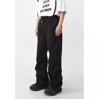 Мужская весенняя новинка, повседневная рабочая одежда в стиле хип-хоп, свободные корейские модные брюки с большим карманом S чёрный