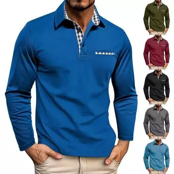 Мужская весенняя однотонная рубашка с длинным рукавом и лацканами, мужская повседневная модная рубашка L винный