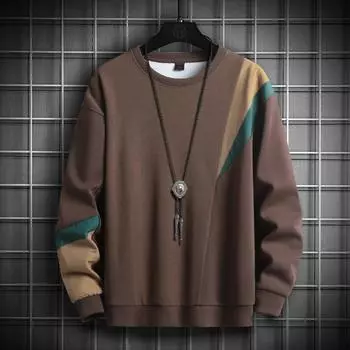 Мужская весенняя толстовка, корейская мода, пуловер, повседневная рубашка с длинными рукавами, мужская уличная толстовка с капюшоном, мужская одежда, топ XXXXXL чёрный