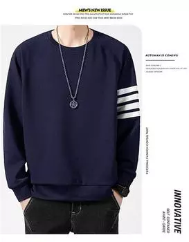 Мужская весна-лето, новая рубашка с вафельным узором, пуловеры, высококачественные повседневные трикотажные футболки с круглым вырезом и длинным рукавом S