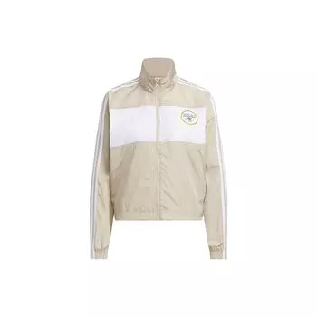 Мужская ветровка Adidas Originals с тремя полосками и цветными блоками, бежево-коричневые IU4774 S