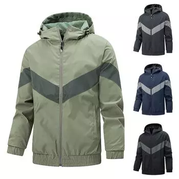 Мужская ветровка, быстросохнущее пальто, толстовка с длинными рукавами и капюшоном, топы, блузка, альпинистская куртка XL чёрный