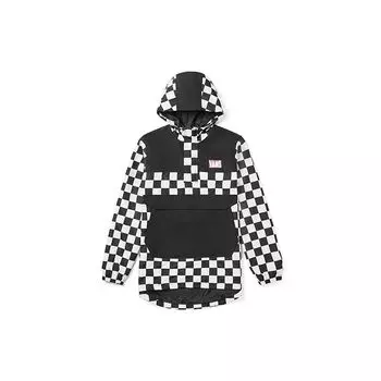 Мужская ветровка с капюшоном в клетку Vans, черные VN0A4MLFJ0Z L