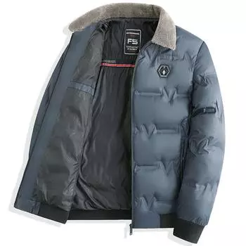 Мужская ветрозащитная куртка-бомбер, зимняя теплая толстая верхняя одежда с подкладкой, летные пальто, флисовые куртки с лацканами для мужчин, большие размеры XXXXL чёрный