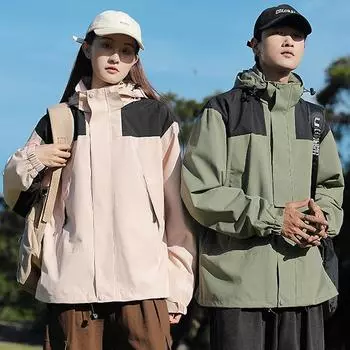 Мужская ветрозащитная куртка с капюшоном для пары, спортивная куртка, уличный водонепроницаемый повседневный штурмовой костюм XS фиолетовый