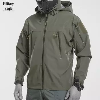 Мужская ветрозащитная водонепроницаемая куртка Military Bird Hard Shell — износостойкая верхняя одежда для активного отдыха и альпинизма. Triple XL
