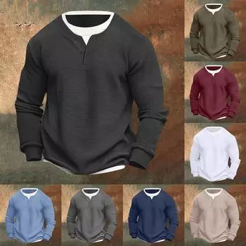 Мужская винтажная футболка с длинным рукавом для активного отдыха XXL чёрный