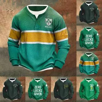 Мужская винтажная футболка с длинным рукавом для активного отдыха L армия зеленый