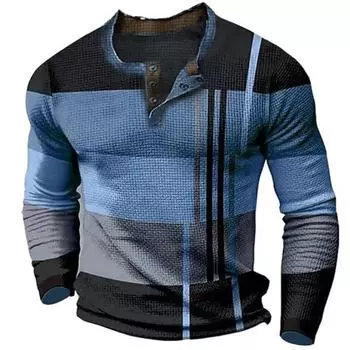 Мужская винтажная футболка с длинным рукавом с принтом 3D DTG S