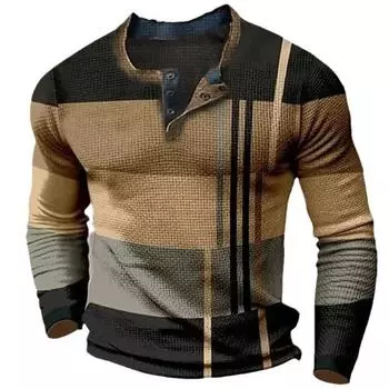 Мужская винтажная футболка с длинным рукавом с принтом 3D DTG S