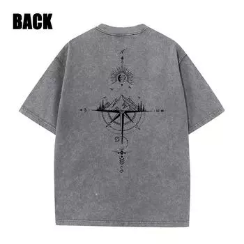 Мужская винтажная футболка Y2k, черная, в уличном стиле, с принтом черепа, футболка Harajuku, летние футболки с коротким рукавом S