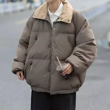 Мужская винтажная хлопковая стеганая куртка, зимняя свободная толстая теплая стеганая куртка, осенний топ цвета хаки XL зелёный