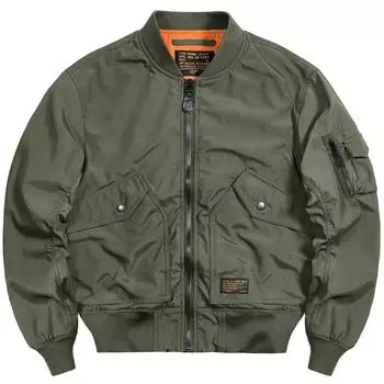 Мужская винтажная куртка-бомбер в американском стиле, весна-осень-зима, хлопковое пальто, свободные куртки с хлопковой подкладкой M чёрный