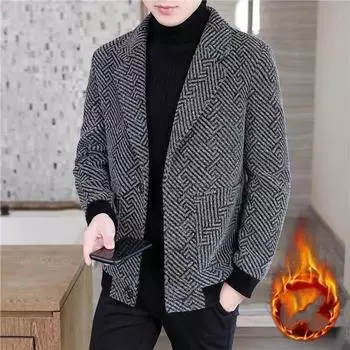 Мужская винтажная теплая куртка зимняя утолщенная теплая куртка полосатая повседневная куртка с буквами 4XL