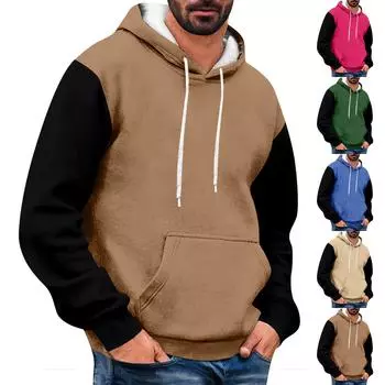 Мужская винтажная толстовка с длинным рукавом на Хэллоуин, толстовка с капюшоном и принтом, топ L синий