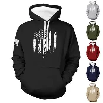 Мужская винтажная толстовка с длинным рукавом на Хэллоуин, толстовка с капюшоном и принтом, топ L