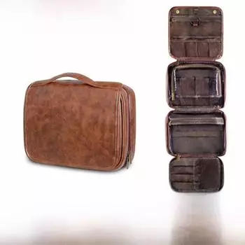 «Мужская вместительная водонепроницаемая сумка из полиуретана для туалетных принадлежностей и хранения 2024 года»