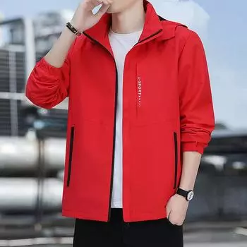 Мужская водонепроницаемая и ветрозащитная куртка с капюшоном весна-осень повседневная ветровка пальто 6XL белый