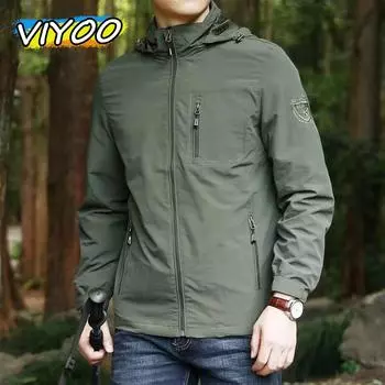 Мужская водонепроницаемая куртка большого размера для активного отдыха, ветровка, плащ-дождевик, тактические куртки для рыбалки, кемпинга, одежда для мужчин M чёрный