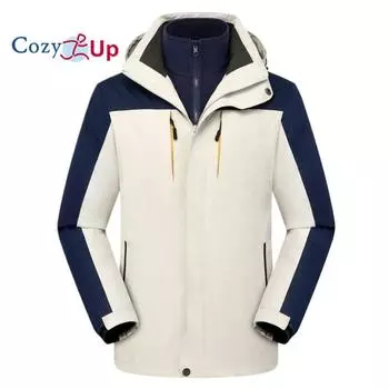 Мужская водонепроницаемая лыжная куртка Cosy Up — сноубордические пальто с флисовой подкладкой, теплая парка с капюшоном для максимальной защиты от снега S чёрный