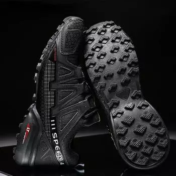 Мужская водонепроницаемая нескользящая походная обувь для улицы 39–47 39 чёрный
