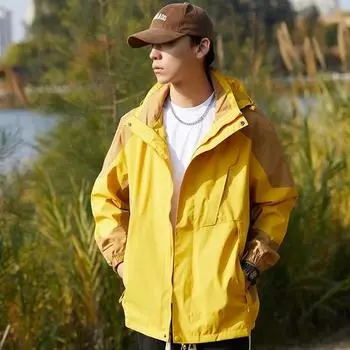 Мужская водонепроницаемая походная куртка большого размера, ветрозащитная ветровка для кемпинга, охоты, бега, треккинга, рыбалки, мужское пальто на открытом воздухе M чёрный