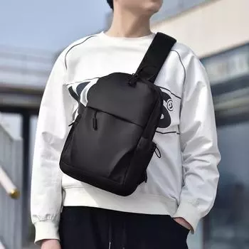 «Мужская водонепроницаемая повседневная нагрудная сумка из ткани Оксфорд большой вместимости для занятий спортом на открытом воздухе» синий