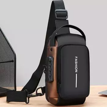 Мужская водонепроницаемая сумка через плечо для мотоцикла большой вместимости золотой/серый