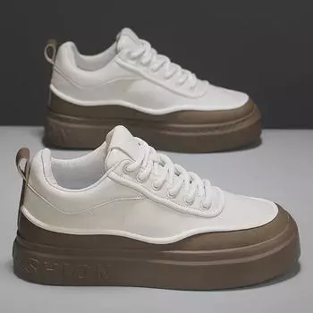 Мужская водонепроницаемая зимняя спортивная обувь, увеличивающая рост – толстая подошва, нескользящая, низкая, повседневная кожа от Xuheng 44