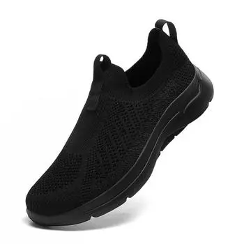 Мужская вязаная обувь для бега и ходьбы, модные повседневные кроссовки, дышащие спортивные легкие мужские кроссовки, повседневная обувь 39