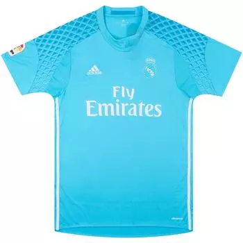 Мужская вратарская майка Adidas Fly Emirates Letter Print Fan Edition с коротким рукавом, синяя AI5175 M
