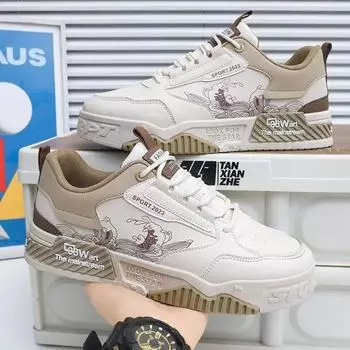 Мужская вулканизированная обувь 2024 года, модные кроссовки для студентов, кроссовки для бега в студенческом стиле, корейская удобная обувь на платформе, теннисные туфли для мужчин 39 хаки