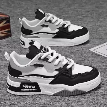 Мужская вулканизированная обувь, модная повседневная, нескользящая, износостойкая, спортивная, удобная, на плоской подошве, со шнуровкой, повседневная мужская обувь 2024 39 бежевый