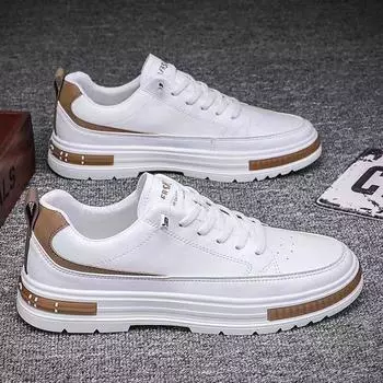 Мужская вулканизированная обувь, модные уличные кроссовки, нескользящая удобная повседневная обувь для мужчин, мужская обувь из искусственной кожи Zapatillas Hombre 39 хаки