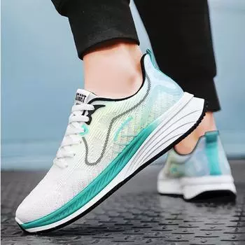 Мужская вулканизированная обувь, повседневные кроссовки для активного отдыха, дышащая легкая обувь, мужские повседневные сетчатые кроссовки для бега, большой размер 2024 39 серый