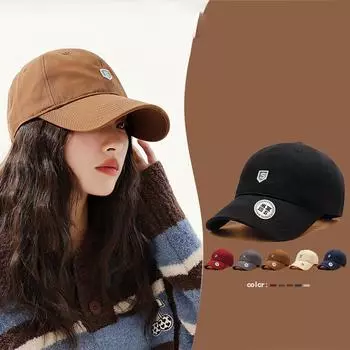 Мужская вышитая шляпа Женская бейсбольная шляпа Солнцезащитная шляпа с широкими полями и солнцезащитным козырьком чёрный