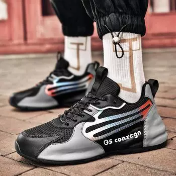 Мужская высококачественная резиновая обувь на мягкой подошве, баскетбольная спортивная повседневная обувь, модная обувь 39 чёрный