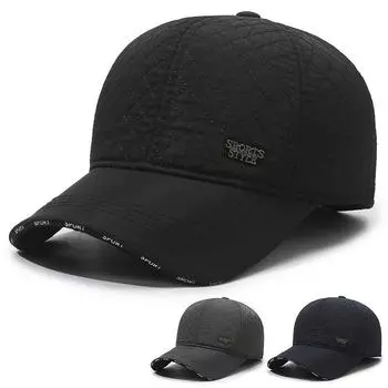 Мужская защитная кепка для ушей, теплая защитная кепка для ушей, для сезона, для путешествий и отдыха на природе, для людей среднего и пожилого возраста, утолщенная универсальная бейсболка Adjustable тёмно-синий